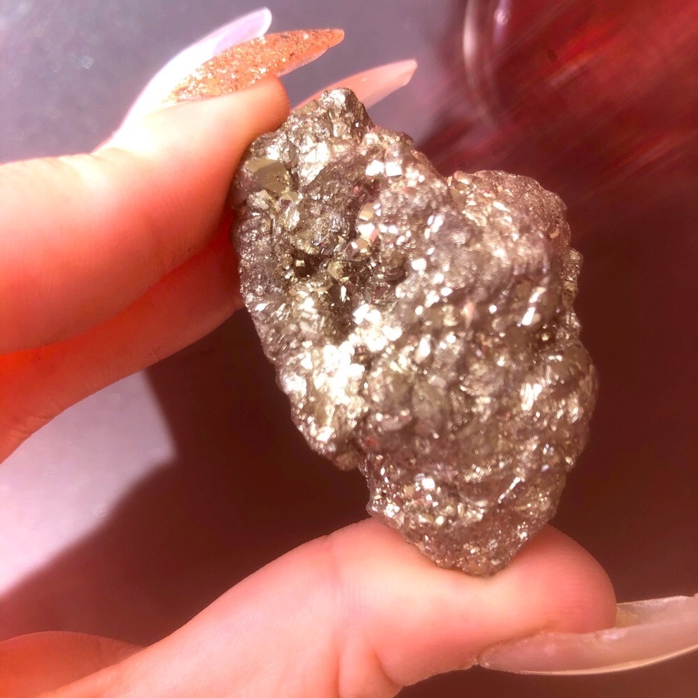 Natural Pyrite Cluster, Raw Fools Gold Crystal, Genuine Pyrite Stone